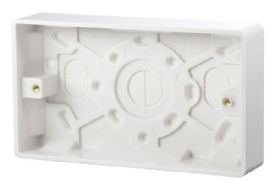 CMA082  Mode White 2 Gang 25mm Deep Pattress Box